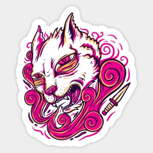 Fight Kitten Sticker